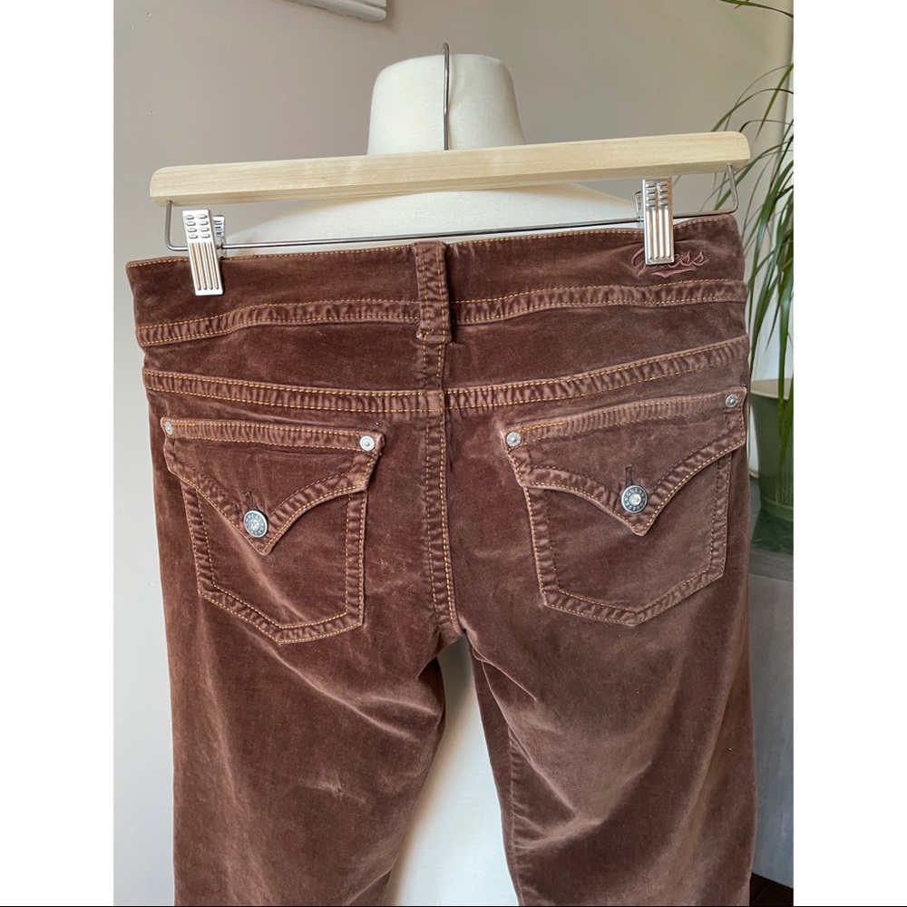 SALE🌈🌈Y2k guess velvet brown jeans low rise bootcut 28